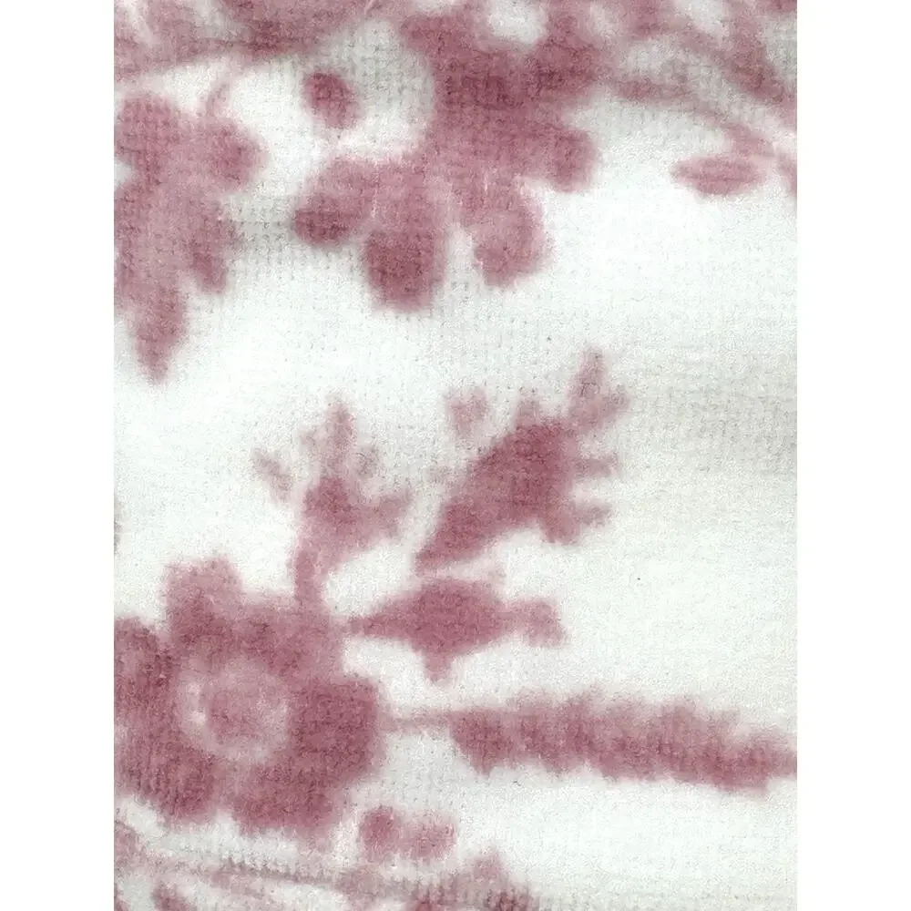 Laura Ashley Floral Bath Hand Towels Set 2 Pcs Pink White Toile NWT Flowers